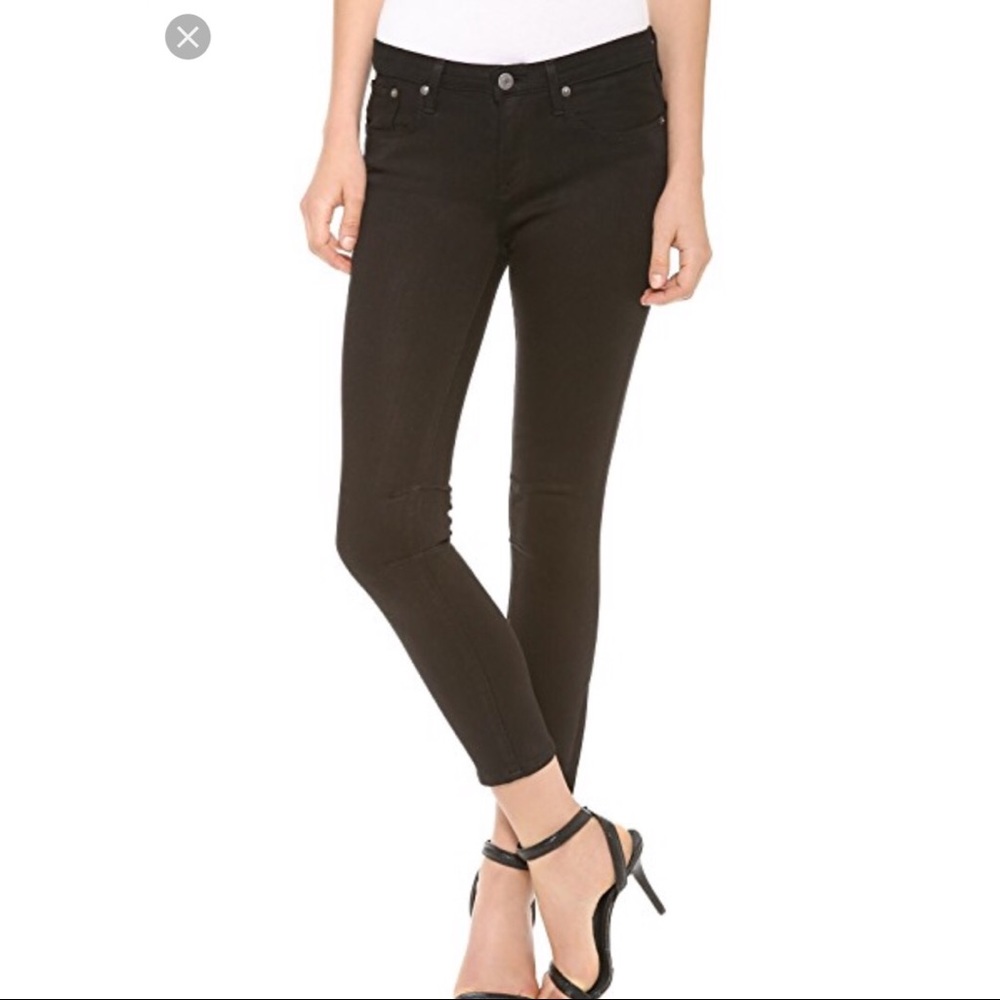 Helmut Lang Black Cropped Jeans w/ Ankle Zips